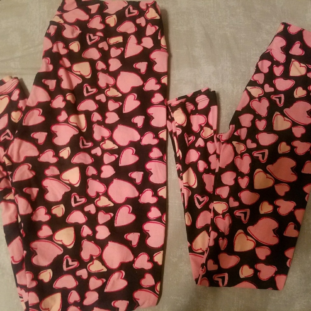 Lularoe Mommy & Me Valentine's Leggings